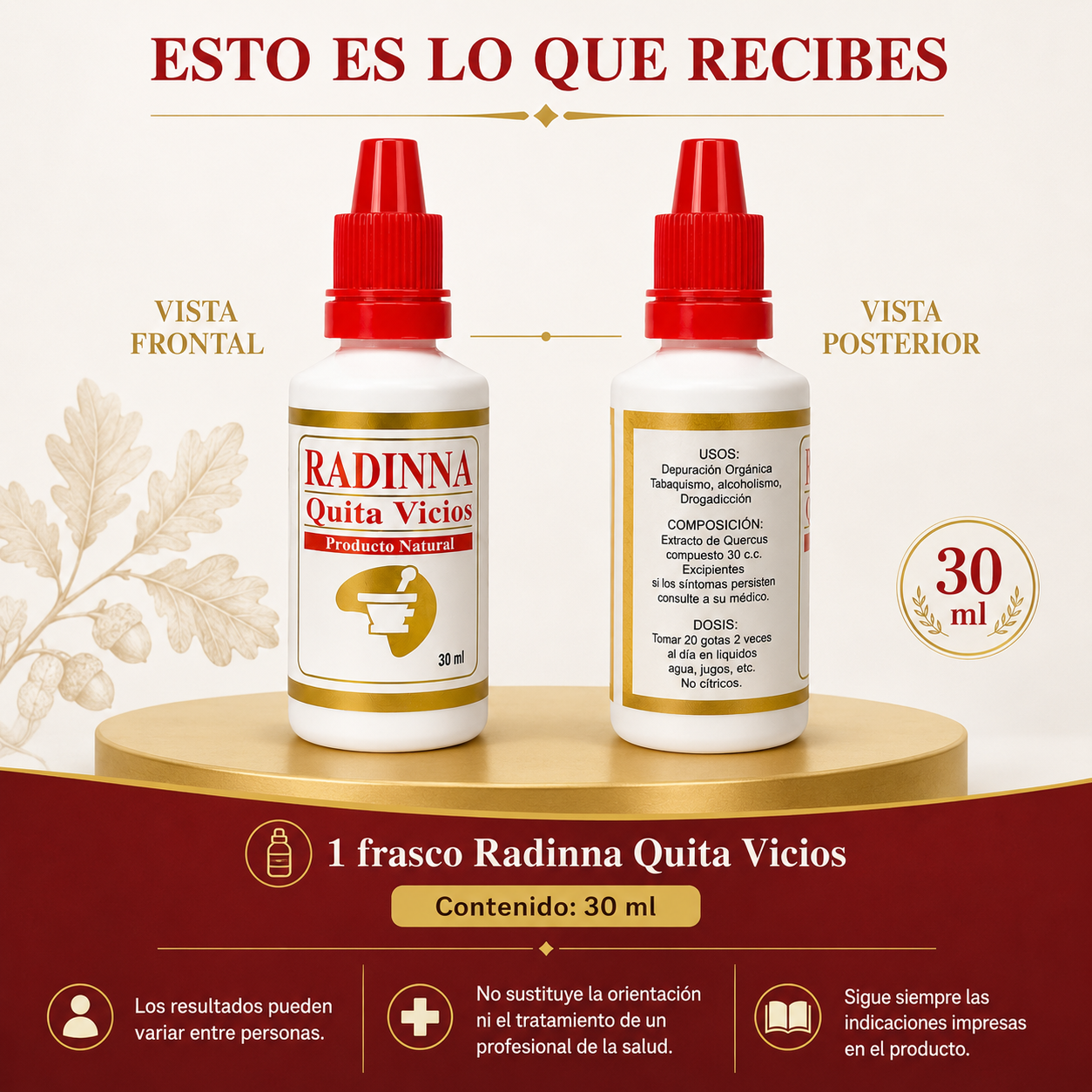 Radinna Quita Vicios – Apoyo Natural en Gotas 30 ml