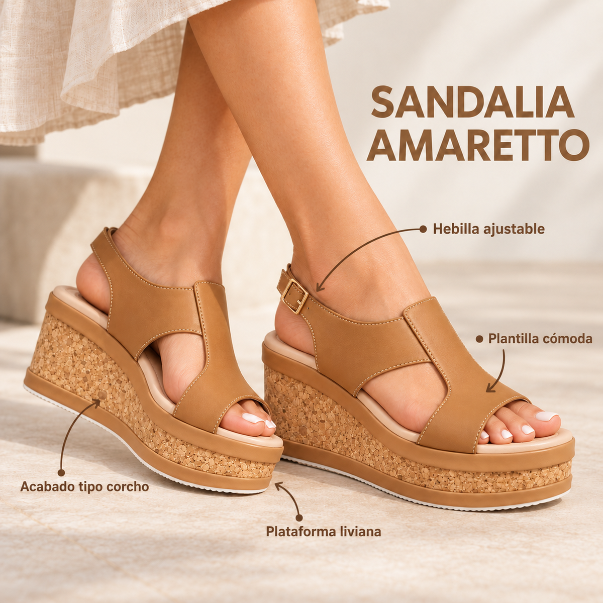 SANDALIA PLATAFORMA LIVIANA | ULTRA CÓMODA PARA TODO EL DÍA