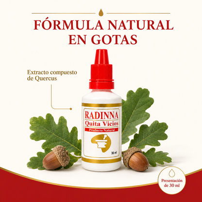 Radinna Quita Vicios – Apoyo Natural en Gotas 30 ml